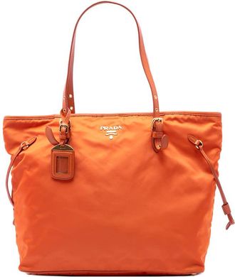 Prada Pre-owned Prada Saffiano Trimmed Tessuto Tote Ladies IZ5S5FCSPLI4OT28