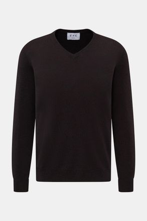 FTC Men - Cashmere V-neck jumper dark brown