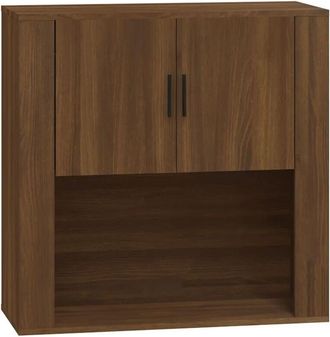 vidaXL Armario de pared madera contrachapada marrón roble 80x33x80 cm Vidaxl