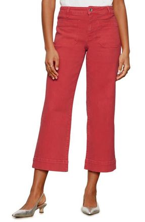 Sanctuary The Marine Crop Denim Pants in Tulip Red at Nordstrom, Size 31