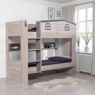 Seconique Hector Bunk Bed in Grey | Size: Single