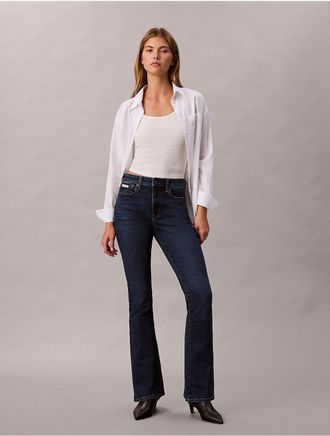 Calvin Klein Jeans Calvin Klein Womens High Rise Flared Jeans - Blue - 24W x RL