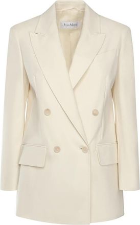 Max Mara Cotton Stretch Blazer - Dames - Blazers - Beige - 4XS - Katoen - Jassen