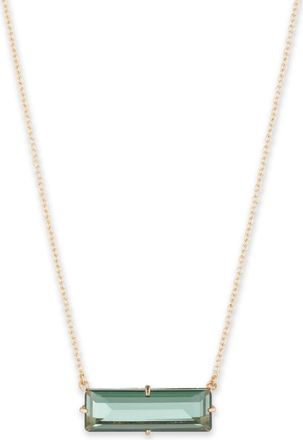 Lauren Ralph Lauren Baguette Pendant Necklace in Green at Nordstrom