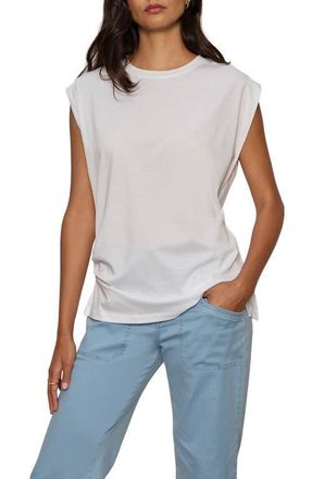 Sanctuary Pleated Muscle T-Shirt in White at Nordstrom, Size X-Small