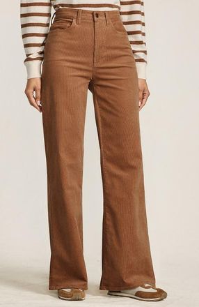 Lands End Corduroy High Rise Classic Flare Pants in Maple Toffee at Nordstrom, Size 16
