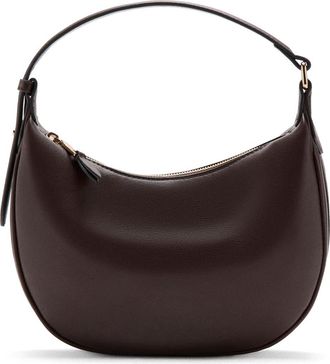 Mango Oval Faux Leather Shoulder Bag in Chocolate at Nordstrom