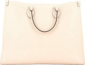 Louis Vuitton Beige Monogram Empreinte Giant Onthego Gm (Authentic Pre-Loved)