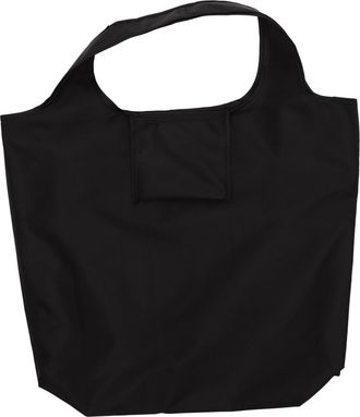 Cabilock Foldable Handheld Shopping Tote Bag Black Reusable Grocery Pouch Lightweight Storage Bag for Lunch Vegetables Use