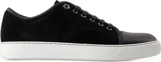 Lanvin Dbb 1 Leren en Su&egrave;de Sneakers - Heren - Sneakers - Zwart - 40 EU - Su&egrave;de - Schoenen