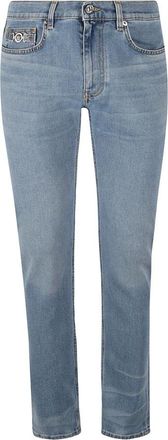 Versace Slim-fit Jeans - Heren - Slim Fit Jeans - Blauw - W33 - Katoen - Jeans
