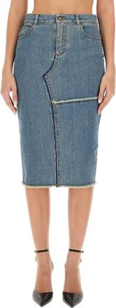 Tom Ford Denim Solid Midi Skirt