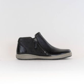 Josef Seibel Womens Leather Flat Shoes In Black