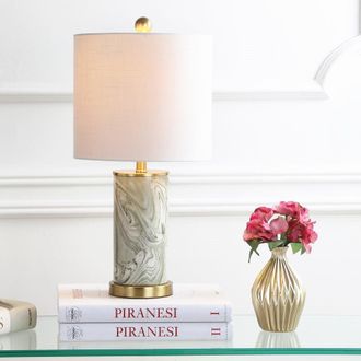 Jonathan Y Designs Swirl 20.5 Ceramic LED Table Lamp