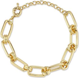 Glaze Jewelry 18K Plated Bold Square Link Bracelet
