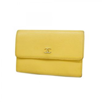 Chanel Beige Leather Wallet (Bi-Fold) (Pre-Owned)