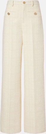Gucci Checked cotton-blend tweed wide-leg pants