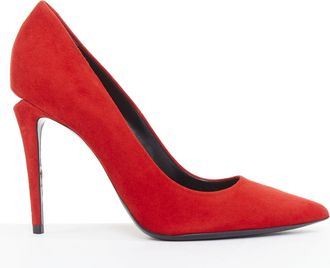 Alexander Wang Tia suede cutout heel point pumps