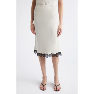 Maria McManus Bias Lace Midi Skirt in Champagne at Nordstrom, Size X-Small