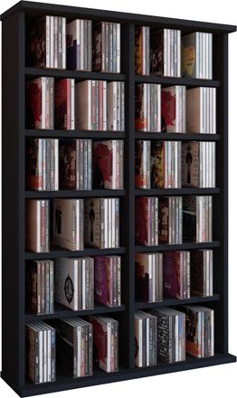 ebuy24 Ebuy24 - Soporte De Dvd De Cd De Madera Vcm Estante De Cd Con Espacio Para 300 Cd O 130 Dvd O 72 V&iacute;deos Dimensiones: Al. 92 X An. 60 X P. 18 Cm. Estan