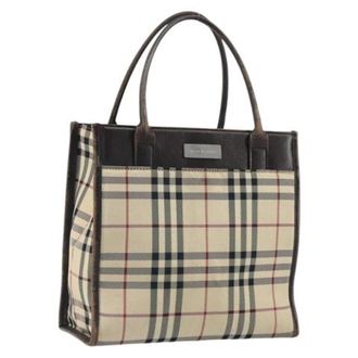 Burberry Tweedehands Canvas handtassen - Dames - Vintage Shopper - Beige - ONE Size - Vintage