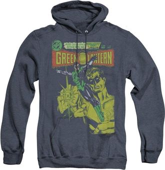 Gildan Green Lantern Vintage Cover Adult Heather Hoodie / Hooded Sweatshirt