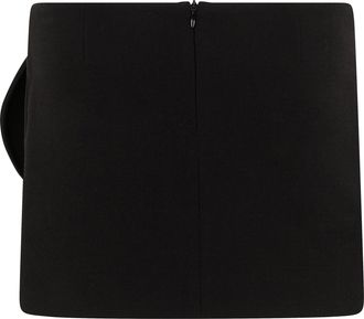 Magda Butrym Womens Mini Skirt Low Waist Black Polyester
