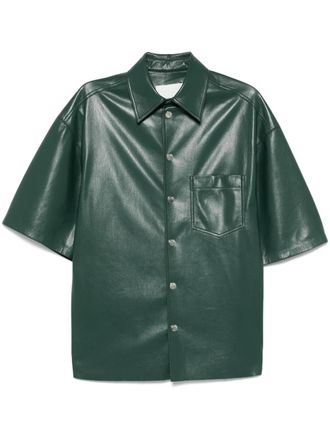 Nanushka Aksel shirt - men - Polyurethane/Recycled Polyester - M - Green