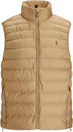 Ralph Lauren Lichtbruin Gewatteerd Vest - Heren - Bodywarmers - Bruin - M - Leer - Jassen