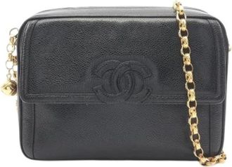 Chanel Pre-owned Vintage Schoudertas - Dames - Vintage Schoudertas - Zwart - ONE Size - Leer - Vintage