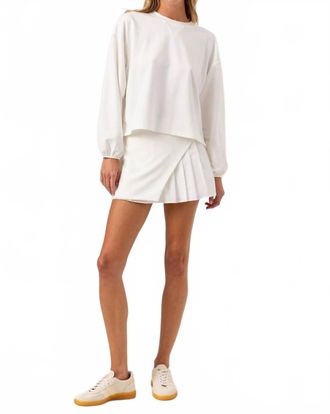 Sundays Aluna Sporty-Sleek Skort In Coconut Milk