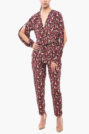 Stella McCartney Jumpsuit BLOSSOM a Motivo Floreale in Seta con Scollo a V Stella McCartney