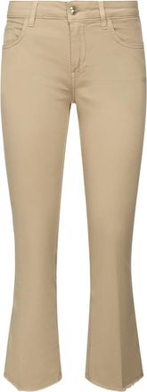 Fay Beige Slim Fit Katoenen Jeans - Dames - Bootcut Jeans - Beige - W26 - Katoen - Jeans