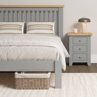 Seconique Windsor 5 Bed Low Foot End (Part Assembled) in Light Grey | Size: King