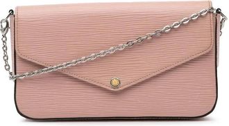 Louis Vuitton Pre-owned Cross Body Bags, female, Pink, Size: ONE SIZE Pre-owned Elegant Chain Shoulder Bag: Stylish and Compact Accessory