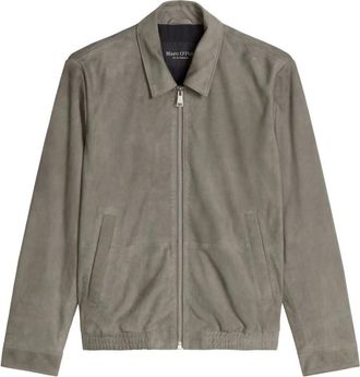 Marc O'Polo Leren jas Regular Fit - Heren - Leren en Su&egrave;de Jassen - Grijs - XL - Leer - Jassen