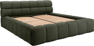 Vente-Unique Canap&eacute; abatible 180 x 200 cm - Tela - Verde - FORVIK de Pascal Morabito