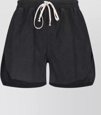 Rick Owens leather straight deck shorts