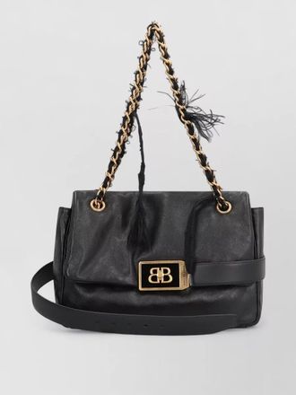 Balenciaga modu calf leather chain shoulder bag
