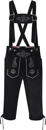 Generic Lederhosen Men Stag Do Outfit Oktoberfest Costume Men Mens Traditional German Bavarian Dungarees Suspender Embroidered Trousers Jumpsuit Playsuit Fanc