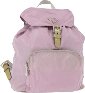 Prada Pre-owned Backpacks, female, Pink, Size: ONE SIZE Pre-owned Vintage Backpack