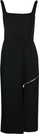 Alexander McQueen Grain de poudre wool midi dress