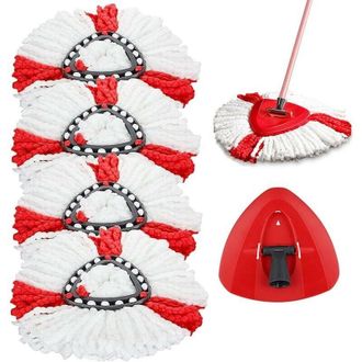 Elle Testine Di Ricambio In Microfibra + 1 Testina Compatibile Con Il Mocio Vileda 2-in-1 Turbo, Colore O-cedar
