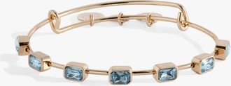 Alex and Ani March Birthstone Emerald Cut Bangle in Gold at Nordstrom