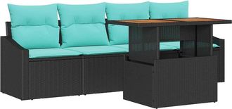 vidaXL Conjunto De Sof&aacute;s De Jard&iacute;n 5 Uds. 4-n&uacute;mero De Plazas Vidaxl
