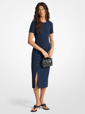 Michael Kors Studded Scuba Midi Dress