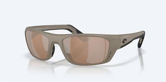 Costa Unisex Whitetip Pro Polarized Sunglasses In Matte Sand Copper Silver Mirror
