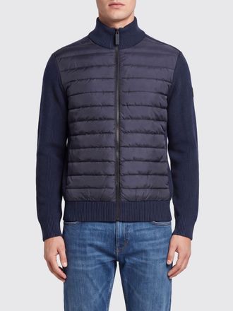 Canada Goose Cardigan in lana con pannelli trapuntati e logo applicato