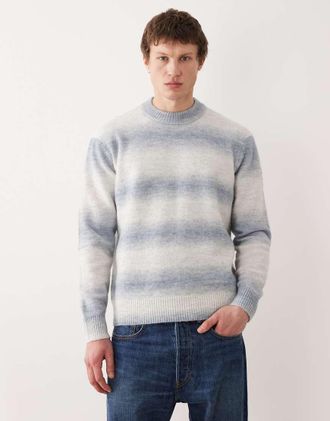 Selected Maglione lavorato blu sfumato