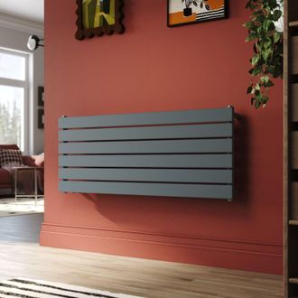 Sonni Radiador De Agua Caliente Individual Antracita Horizontal Spcc Acero 465x1200 Mm 2505w - Sonni